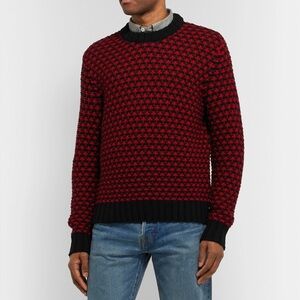 Mr P. - Intarsia Merino Wool Sweater - Red